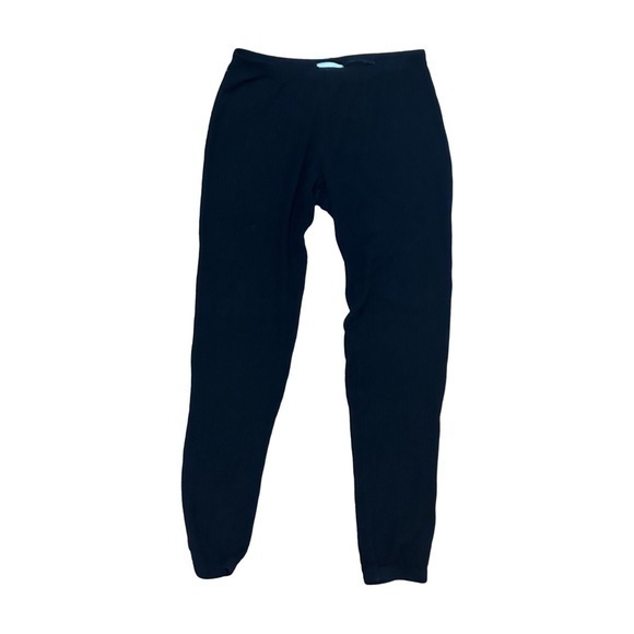 Eberjey Black Rib-Knit Pull on Pants - Picture 1 of 5